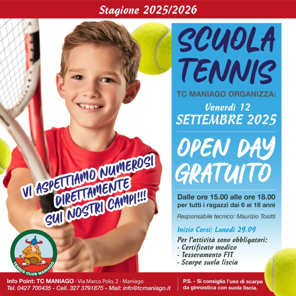 OPEN DAY SCUOLA TENNIS 2025