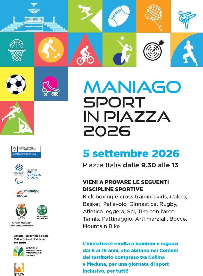 MANIAGO SPORT IN PIAZZA 2026